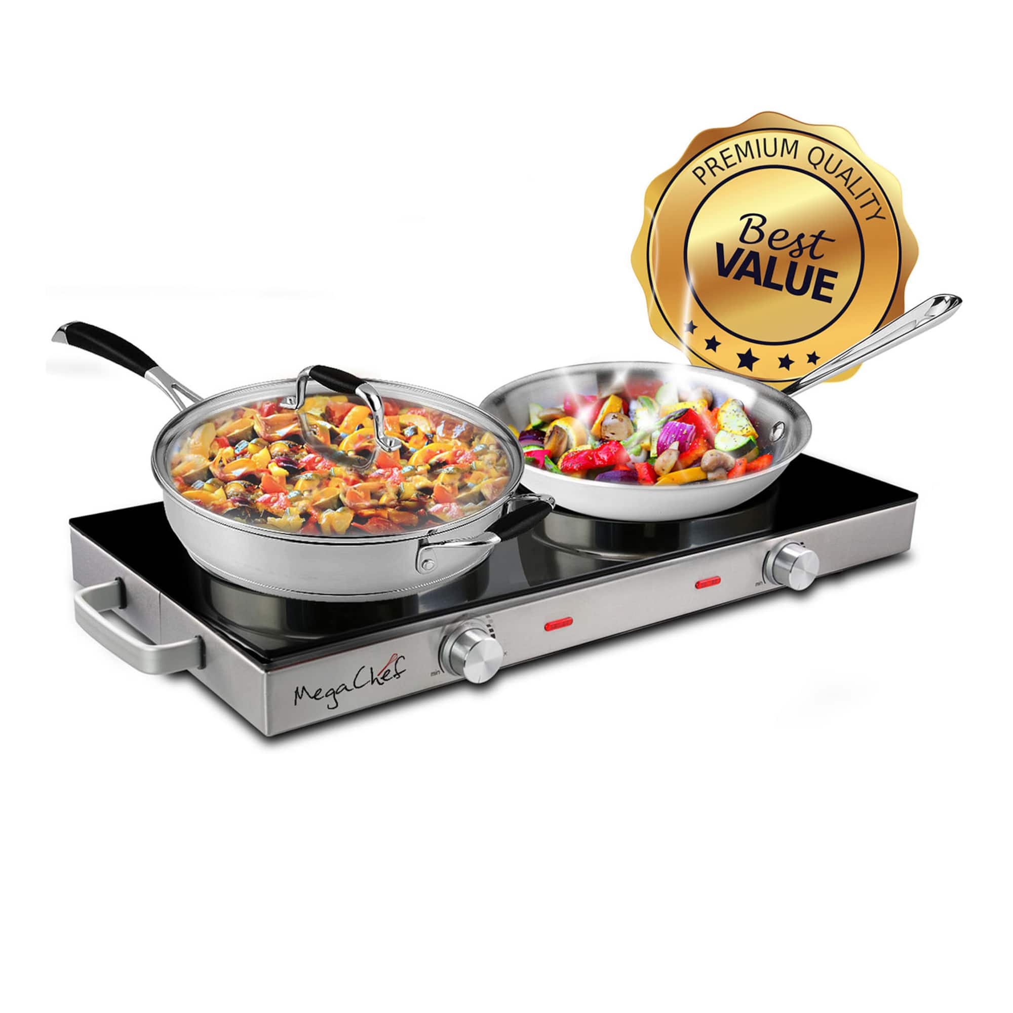 MegaChef Ceramic Infrared Double Electical Cooktop